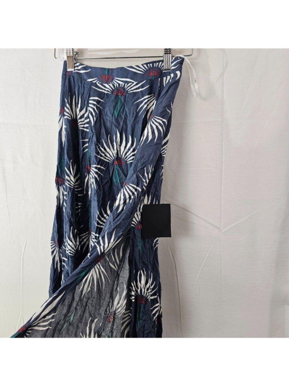 NWT Lulus Maxi Skirt Womens XXS Blue Floral Side Slits Full Length Elastic Waist - Picture 10 of 13